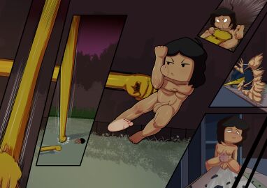 action_lines action_pose artist_request female fighting fighting_pose friday_night_funkin friday_night_funkin_lullaby friday_night_funkin_mod futa_only futanari hypno hypnos_lullaby intersex naked naked_female nonbinary pokemon pokemon_(species) public public_nudity punching sidewalk sunday_(bbpanzu) sunday_vs_hypno trans_woman transfem violence