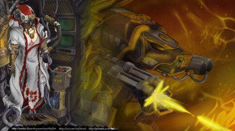 1girls adeptus_mechanicus alternate_version_available black_hair breast_tattoo breasts broken_helmet broken_visor closed_eyes cybernetics english_text eyes_closed female female_only grey_eyes helmet image_set imperium_of_man kef34 light-skinned_female mech mecha nipple_piercing nipples permanent_bondage piercing quadruple_amputee robe robot short_hair solo solo_female suspended tattoo text titan_(warhammer_40k) torn_clothes warhammer_(franchise) warhammer_40k warhound_titan