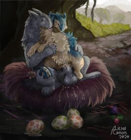 2020 4_toes 5_fingers aliena-cordis animal_genitalia balls berry big_dom_small_sub black_claws blue_body blue_eyes blue_fur bodily_fluids cave chair_position claws clothing cum cum_drip cum_on_balls cum_on_penis cum_splatter detailed_background discarded_clothing dominant dripping drooling duo ears_back egg ejaculation erection eye_contact feet female female_on_top female_penetrated feral feral_on_feral feral_penetrated feral_penetrating feral_penetrating_feral fingers food forest from_behind_position fruit fur generation_2_pokemon genital_fluids genitals grass grey_balls grey_body grey_fur hi_res inside larger_male leaking_cum licking licking_another looking_at_another looking_pleasured male male/female male_on_bottom male_penetrating male_penetrating_female messy monotone_body monotone_fur neck_lick nest nintendo on_bottom on_lap on_top penetration penile penile_penetration penis penis_in_pussy pivoted_ears plant pokemon pokemon_(species) pokemon_berry pokemon_egg purple_eyes pussy romantic romantic_couple saliva sex shaded sheath signature sitting sitting_on_lap size_difference smaller_female smaller_penetrated spread_legs spreading tan_body tan_fur toe_claws toes tongue tree typhlosion vaginal_penetration