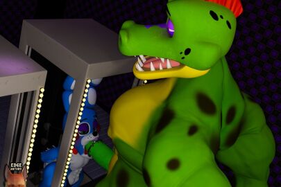 alligator alligator_tail alligatorid alligatorid_humanoid angry angry_face animatronic anthro bear biceps blowjob blue_body blue_eyes bound bound_arms bound_legs bound_wrists bowtie bowtie_collar brown_body bunny bunny_boy caged completely_naked completely_nude crocodile crocodile_tail crocodilian crocodylid eyepatch facial_markings five_nights_at_freddy's five_nights_at_freddy's:_security_breach five_nights_at_freddy's_2 fnaf gay gay_blowjob gay_sex green_body green_eyes green_nails green_penis image_set long_eyelashes looking_at_another machine male male/male male_focus male_only mohawk mohawk_(hairstyle) montgomery_gator_(fnaf) muscular muscular_male non-human nude nude_male on_toes open_mouth oral oral_penetration oral_sex penis pink_body pleasure_face pleasured pleasured_male red_body red_hair reptile reptile_humanoid robot robot_humanoid scottgames sex spiked_bracelet spotted_body steel_wool_studios tagme tagme_(artist) tail thong toy_bonnie_(fnaf) trapped two-tone_body unhinged_jaw white_body worried_expression worried_face worried_look yellow_eyes
