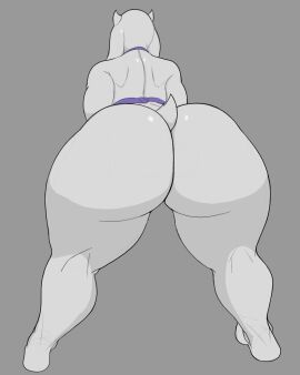 ass big_ass female furry nerobero0 tail toriel undertale voluptuous_female
