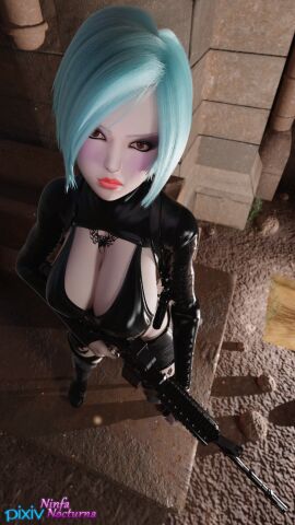 1girls 3d ass big_ass big_breasts big_thighs blue_hair breasts bust busty curvaceous curvy curvy_figure female hips huge_ass huge_breasts large_ass large_breasts light-skinned_female light_skin mature mature_female naitlyn_(ninfanocturna) ninfanocturna original original_character slim_waist thick thick_hips thick_legs thick_thighs thighs voluptuous voluptuous_female waist wide_hips