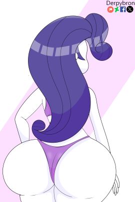 1girls 2d artist_name ass back_view big_ass bikini bikini_bottom bikini_top bubble_ass bubble_butt color derpybron equestria_girls equestria_girls:_friendship_games equestria_girls:_legend_of_everfree female female_only hasbro huge_ass large_ass mlp_g4 my_little_pony my_little_pony_equestria_girls pose purple_hair rarity_(eg) rear_view sexy sexy_body sexy_pose simple_background solo solo_female white_skin