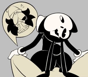 2023 :o anthro anthro_penetrated anus ass black_body black_butt black_ears black_eyes black_fur black_hair black_nose black_tail body_part_in_pussy bon_(bav) bow_tie clothing countershade_face countershading duo fatalafterdark female female_anthro female_on_human female_penetrated fur gas_mask genitals gloves grey_background hair handwear hi_res human human_on_anthro human_penetrating human_penetrating_anthro human_penetrating_female humanoid_genitalia humanoid_penis interspecies lagomorph leporid looking_at_another looking_back looking_back_at_another looking_pleasured looking_up male male/female male_human male_on_anthro male_penetrating male_penetrating_anthro male_penetrating_female mammal mask open_mouth pac-man_eyes penetration penile penile_penetration penis penis_in_pussy pussy rabbit sex short_tail simple_background spread_legs spreading tail tongue toony toony_eyes vaginal_penetration white_body white_bow_tie white_clothing white_countershading white_face white_gloves white_handwear white_tongue