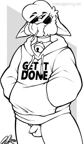 absurd_res anthro balls bell bell_collar biped bottomless bottomless_anthro bottomless_male bovid caprine clothed clothing collar english_text eyebrow_through_hair eyebrows eyewear femboy fiercedeitylynx flaccid foreskin genitals glasses hair hi_res hoodie humanoid_genitalia humanoid_penis jack_(fiercedeitylynx) male male_only mammal monochrome penis pubes sheep solo text text_on_clothing text_on_hoodie text_on_topwear topwear translucent translucent_hair uncircumcised