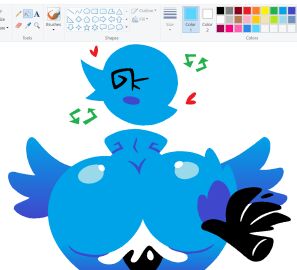 4_fingers ambiguous_penetration anthro anthro_penetrated ass avian beak big_ass big_butt bird black_hands black_penis blue_beak blue_body blue_breasts blue_feathers blue_wings bodily_fluids breasts butt_slap closed_eyes cum cum_inside disembodied_hand duo english_text eyelashes feathers female female_anthro female_penetrated fingers first_person_view from_behind_position genital_fluids genitals glistening glistening_butt heart_symbol huge_ass huge_butt huge_thighs humanoid_genitalia humanoid_penis jjoyplus male male/female male_penetrating male_penetrating_female male_pov ms_paint non-mammal_breasts open_mouth open_smile penetrating_pov penetration penile penile_penetration penis rear_view red_heart retweet sex simple_background slap smile spiral_eyes text thick_thighs twitter twitter_bird white_background wide_hipped_anthro wide_hipped_female wide_hips winged_arms wings