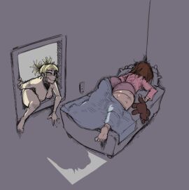2girls ass bed bedroom big_ass boku_no_hero_academia dustedburger fat_ass female himiko_toga imminent_sleep_molestation large_ass my_hero_academia ochako_uraraka panties simple_background sleeping sneaking sneaky stuffed_animal swamp_ass sweat sweaty sweaty_ass sweaty_body sweaty_butt teddy_bear toga_himiko uraraka_ochaco uraraka_ochako yuri