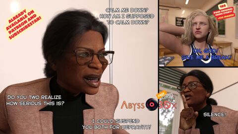 1girls 3d ass black_body black_hair black_women blonde_hair chubby chubby_female clothing comic comic_page comic_strip dark_hair dark_skin daz_studio depth_of_field fat_female fat_fetish fat_futa female female_only femdom futanari glasses hair hi_res huge_ass human intersex ladyabysso large_ass milf nerd nerdy_female original original_character short_hair solo story