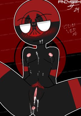 anus blush breasts countryhumans countryhumans_girl countryhumans_oc cum cum_drip cum_in_mouth cum_in_pussy cum_on_breasts cum_on_face eyes female hair head horny lactating legs naked nipples pubic pussy red round vagina