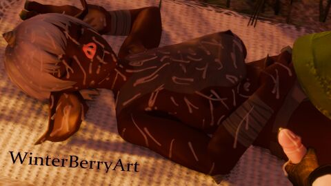 1futa 1girls 3d big_ears black_skin bokoblin breasts breasts_out breath_of_the_wild cum_everywhere cum_in_mouth cum_on_hair cum_on_hand cum_on_nipples cum_on_nose excessive_cum fangs female female_focus femsub forest futa_on_female futadom futanari gloves horn hyrule_warriors implied_futa intersex interspecies jerking linkle masturbation monster_girl mostly_nude nipples outdoors pants_down pig_nose self_upload short_hair sleep_molestation sleeping solo_focus the_legend_of_zelda wardrobe_malfunction white_hair winterberryart