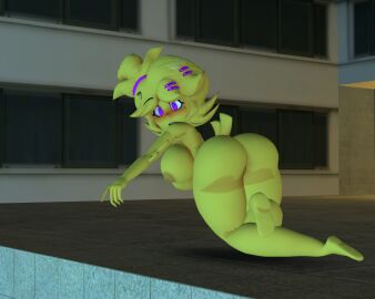 1girls 3d 3d_(artwork) all_fours areolae ass barefoot big_ass big_breasts blush breasts cheetah2006 chica_(cally3d) chica_(fnaf) chiku chiku_(cryptia) completely_nude fazclaire's_nightclub female female_only five_nights_at_freddy's fredina's_nightclub full_body naked naked_female nipples nude nude_female poolside solo solo_female