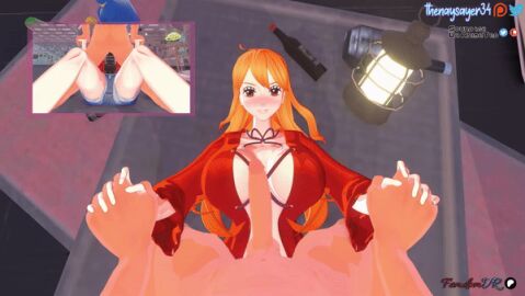 anal animated blush breast breasts cowgirl_position femdomvr hentai male_penetrated nami one_piece penis pussy sfm sound tagme thenaysayer34 uncensored video virtual_reality