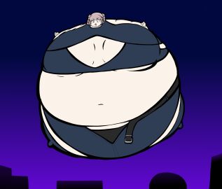 ball_(object) blimp call_of_the_night fat_female female floating god_hides_from_this hyper inflation nanakusa_nazuna spherical_inflation spherical_organism sunken_limbs