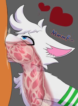 anthro arm_tuft arm_warmers armwear balls balls_deep balls_deep_fellatio big_penis blue_eyes blush bodily_fluids canid canine chest_tuft clothed clothing cum cum_from_mouth cum_from_nose cum_in_mouth cum_in_nose cum_in_throat cum_inside deep_penetration deepthroat domestic_cat duo ears_down ejaculation erection felid feline felis fellatio femboy fur genital_fluids genitals hair hi_res huge_cock internal knot knotted_penis knotting lando_mcflurry landomcflurry looking_pleasured looking_up male male/male male_penetrated male_penetrating mammal oral oral_knotting oral_penetration penetration penile penis penis_in_mouth pivoted_ears sex shoulder_tuft simple_background text tuft white_body white_fur x-ray_view