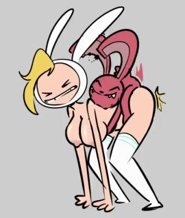 adventure_time ambiguous_penetration animated anthro anthro_penetrating anthro_penetrating_human bav big_breasts blonde_hair breasts cartoon_network clothing duo female female_on_anthro female_penetrated fionna_the_human_girl from_behind_position hair human human_on_anthro human_penetrated interspecies lagomorph larger_female legwear leporid male male/female male_penetrating male_penetrating_female mammal mostly_nude nipples nude penetration perching_position rabbit sex size_difference smaller_male thober_(bav)