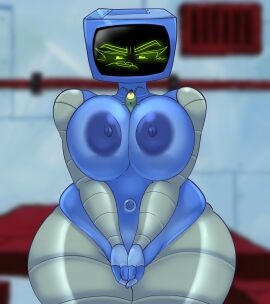 big_breasts breasts computer_head computer_monitor female karen_plankton nickelodeon robot_girl robot_humanoid spongebob_squarepants tagme teenagebratwurst