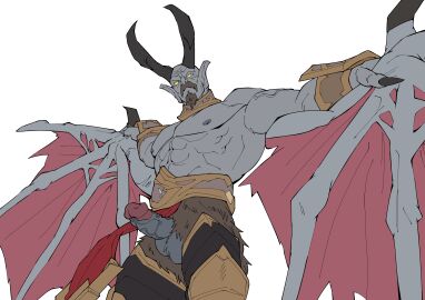 abs balls bara biceps big_balls big_penis blizzard_entertainment demon dreadlord erection male male_nipples male_only muscular muscular_male nathrezim nipples patchcaacaa pecs penis warcraft world_of_warcraft yaoi