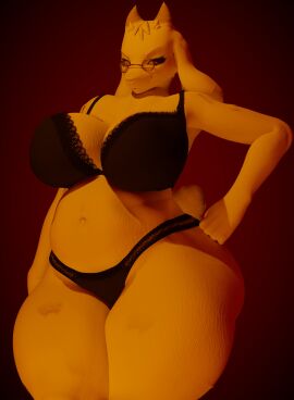 3d ass big_ass big_breasts breasts chubby chubby_female female goat huge_breasts lingerie looking_at_viewer plain_background toriel toriel_(dogzeela) undertale voluptuous white_hair wide_hips