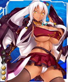 00s breasts card_(blue-hr) card_(medium) demon demon_girl female female_focus kycilia_oswald large_breasts lilith-soft official_art pointy_ears potion_(moudamepo) solo sword tagme taimanin_(series) taimanin_asagi taimanin_asagi_battle_arena taimanin_asagi_battle_arena_all_card_gallery taimanin_asagi_kessen_arena weapon