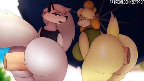 2boys 2d 2d_animation 2girls amazon_prime anal anal_sex animal_crossing animated animation dick_in_ass furry furry_female furry_only hellaverse hellhound helluva_boss isabelle_(animal_crossing) loona_(helluva_boss) loop looping_animation nintendo tagme video video_game video_game_character video_game_franchise video_games zexyprof