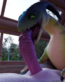 ambiguous_gender cum cum_in_mouth cumshot dzat fellatio feral feral_on_feral licking_penis lizard male penis scalie tagme tonguejob video