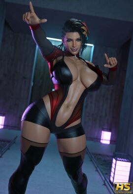 1girls 3d ass azucena_milagros_ortiz_castillo big_ass big_breasts breasts dark-skinned_female dark_skin female female_only hagiwara_studio latina namco peruvian_female tekken tekken_8 thick_thighs wet wide_hips