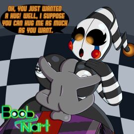 1boy 1girls arms_on_breasts ass backround balls big_ass big_balls big_breasts big_butt big_female big_thighs black_body black_eyes boobnart boobs_out breasts breasts_out button_nipples checkered checkered_background checkered_floor clueless collarbone confused eyelashes face_between_breasts face_in_breasts female five_nights_at_freddy's fnaf freddy_fazbear's_pizzeria_simulator glowing_eyes gray_body grey_body head_between_breasts head_in_breasts hug huge_ass huge_boobs huge_breasts huge_butt hugging hugging_breasts legs_around_partner legs_around_waist legs_wrapped_around_partner male marionette_(fnaf) mask music_box naked pizzeria puppet_(fnaf) red_cheeks red_lipstick security_puppet_(fnaf) self_upload short_male size_difference small_male speech_bubble standing straight surprised surprised_expression tall_female tear_markings tear_streaks text text_bubble thick_thighs thighs tits_out tongue white_areola white_areolae white_body white_nipples yellow_eyes