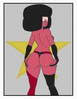african african_female afro armwear ass background big_ass big_butt big_thighs bilions black_legwear black_panties boobs_and_butt_pose breasts cartoon_network ebony female garnet_(steven_universe) gem gem_(species) gem_fusion glasses glasses_on_head lingerie lingerie_only lingerie_panties looking_at_viewer looking_back looking_pleasured pasties plump plump_lips retro retro_artstyle sideboob steven_universe steven_universe_future stockings stockings_thigh_highs thick thick_ass thick_legs thick_thighs thong thong_bikini thong_only thong_panties thong_underwear visor warner_brothers