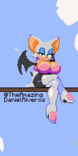 2025 anthro ass bat big_breasts big_butt black_clothing black_leotard black_nose blue_eyeshadow boots breasts cleavage clothed clothing crossed_legs digital_media_(artwork) elbow_gloves eyeshadow female female_only footwear front_view fur gloves green_eyes grey_body grey_boots grey_clothing grey_footwear grey_fur grey_gloves grey_handwear half-closed_eyes handwear high_heel_boots high_heels huge_breasts legwear leotard looking_at_viewer makeup mammal miso_souperstar narrowed_eyes pink_boots pink_clothing pink_footwear pixel_(artwork) pixel_art rouge_the_bat sega shoes sitting smile smirk solo sonic_(series) tan_body tan_fur tan_inner_ear the_amazing_daniel_riveros thick_thighs thigh_boots thighhighs wplace wplace_(artwork)