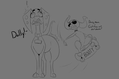 ! 101_dalmatian_street 101_dalmatians 2023 3:2 absurd_res absurdres all_fours ass_slap butt_slap canid canine canis collar conditional_dnp dalmatian delilah_(101_dalmatians) derp_eyes dialogue disney dog_collar dolly_(101_dalmatians) domestic_canine domestic_dog duo duo_female duo_focus english_dialogue english_text eyewear fangs female female_canine female_dog female_duo female_feral female_focus female_only feral feral_female feral_focus feral_only floppy_ears grey_background hi_res high_resolution highres mammal monochrome motion_lines open_mouth psy101 raised_tail simple_background skateboard skateboarding slap slapping_ass slapping_butt spots spotted_body spotted_fur sunglasses surprised tail tail_raised text