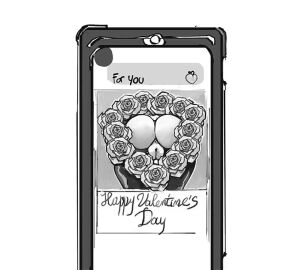 1boy 1girls animated ass bent_over breasts cleavage female imminent_sex jjfrenchie male monochrome nipples pasties pussy size_difference