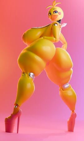 3d animatronic anthro ass ass_crack ass_focus backboob beak bedroom_eyes big_ass big_breasts blue_eyes blush_stickers breasts breasts_bigger_than_head butt_crack calit00oo casual chicken covered_nipples curvaceous eyeshadow female female_only five_nights_at_freddy's five_nights_at_freddy's_2 footwear functionally_nude_female galliform hands_on_hips hi_res high_heels hips huge_ass huge_breasts huge_butt large_ass large_butt looking_at_viewer looking_back machine makeup massive_ass massive_breasts metallic_body narrowed_eyes orange_areola pasties pink_high_heels pink_panties pinup_pose platform_heels presenting purple_eyeshadow raised_eyebrow rear_view robot robot_girl simple_background smiling smiling_at_viewer solo solo_female spread_legs tagme tall_female thick_thighs thighs toy_chica_(axylpup) toy_chica_(fnaf) video_games voluptuous voluptuous_female wide_hips yellow_body