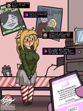 3:4 absurd_res anthro antlers bed bedroom bedroom_background big_breasts blonde_hair blush bottomwear breasts buckteeth christmas christmas_clothing christmas_headwear christmas_just_a_week_away! clothed clothing deer deltarune digital_media_(artwork) electronics english_text female first_person_view freckles frooby furniture hair hat headgear headwear hi_res holidays hoodie hooves horn legwear long_hair mammal mettaton mettaton_ex mind_control movie_poster new_world_deer noelle_holiday phone plushie poster santa_hat skirt solo stockings susie_(deltarune) sweater tail teddy_bear teeth text topwear transformation undertale_(series)