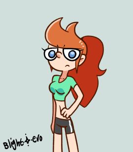 animated animation_test bean_mouth bean_smile blightstar blue_eyes bouncing_breasts breasts emily_(blightstar) female flashing flashing_at_viewer flashing_breasts ginger ginger_hair long_hair medium_breasts oc original original_character ponytail short_animation shorts simple_animation simple_background skinny smear_frame smile smiling smiling_at_viewer solo teeth