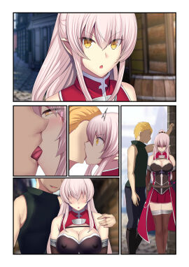 ariane_glenys_lalatoya elf elf_female gaikotsu_kishi-sama_tadaima_isekai_e_o_dekake-chuu mousoucaution ntr