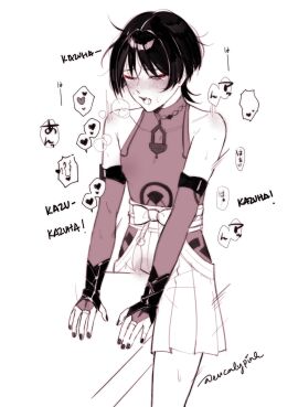 androgynous clothed clothed_masturbation genshin_impact humping humping_object male male_only male_with_painted_nails masturbation moaning scaramouche_(genshin_impact) soaked_clothes table table_sex