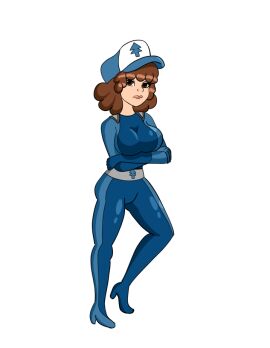 1girls alpha_channel ass big_breasts bodysuit breasts brown_eyes brown_hair cap crossover dipper_pines disney disney_channel disney_xd female female_dipper genderswap genderswap_(mtf) gravity_falls hat high_heels large_ass large_breasts latex light-skinned_female light_skin pine_tree_(symbol) png quattrofour quattrosayla rule_63 solo solo_female solo_focus thick_thighs totally_spies transparent_background white_background wide_hips