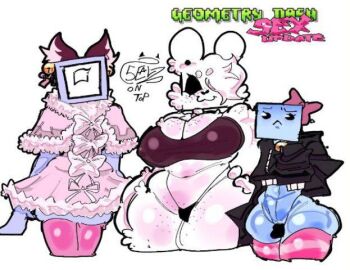 artist_request bunny bunny_girl cherryteam cube cube_humanoid female femboy femgram fur geometry_dash male nelis what white_fur white_hair zoink zoink_(youtuber) zzoink