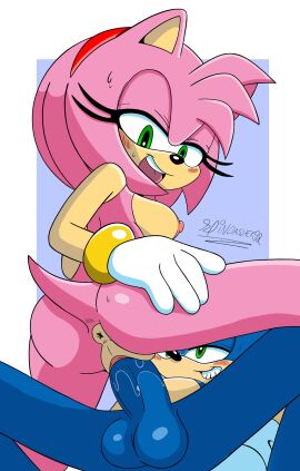 absurd_res amy_rose anthro breasts cowgirl_position duo eulipotyphlan female from_front_position hedgehog hi_res male male/female mammal on_bottom on_top penetration penile penile_penetration penis penis_in_pussy penis_in_vagina pussy sega sex small_breasts sonic_(series) sonic_the_hedgehog sonic_the_hedgehog_(series) spindasher98 vaginal_penetration