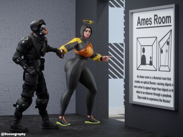 3d ass blender body_growth body_growth_(enlargement) d'ark_(fortnite) dominant_female doonography female fortnite fortnite:_battle_royale giantess growth male male/female sequence supersonic_(fortnite) thick_thighs thighs tight_clothing watermark