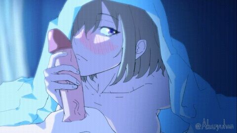 1boy 1girls 2025 2d_animation akaryu akaryuhen animated animated_gif bed bedroom bedroom_setting big_penis blonde_hair blowjob cha_hae_in cute dark_room dirty_talk eye_contact female gif imminent_oral licking licking_penis light_skin long_penis male medium_hair moaning naughty_face night nude on_bed open_mouth oral penis petite pov seductive_eyes seductive_mouth seductive_smile slim solo_leveling throat uncensored under_covers