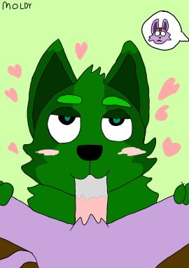 absurd_res anthro aroused bodily_fluids canid canine canis cum cum_in_mouth cum_inside domestic_dog duo eeveelution espeon fan_character fellatio first_person_view fur furniture generation_2_pokemon genital_fluids green_body green_fur green_pupils heart heart_pupils hi_res male male/male mammal nintendo oral penile penis pokemon pokemon_(species) pupils purple_body purple_fur sex shy simple_background table