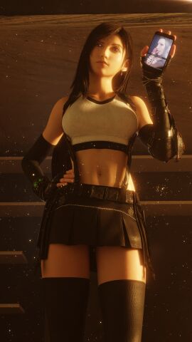 3d 3d_(artwork) 3d_background 3d_model 3d_render 8k clothed final_fantasy final_fantasy_vii final_fantasy_vii_rebirth final_fantasy_vii_remake hi_res highres kazworksnsfw phone_screen square_enix tifa_lockhart