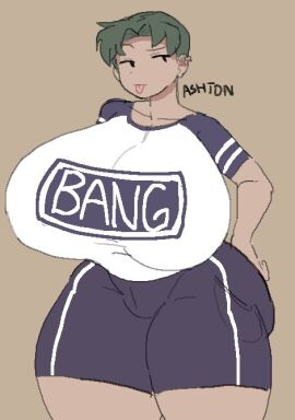 1girls ass_bigger_than_head breasts breasts_bigger_than_head curvy female huge_breasts lewdicrousart short_hair tagme tomboy venus_body voluptuous