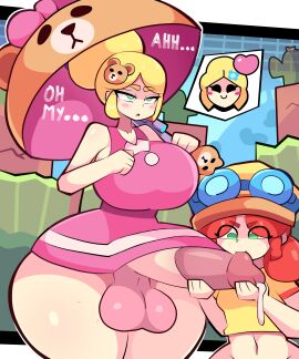 1futa 1girls about_to_burst about_to_cum balls big_breasts bottomless brawl_stars breasts clothed clothed_female clothing double_drownz edging erection female futa_on_female futanari horny_female huge_cock human intersex jessie_(brawl_stars) light-skinned_futa light_skin mostly_clothed penis pent_up piper_(brawl_stars) precum precum_drip queen_of_brawlstars smooth_balls smooth_penis standing submission_by_piper_(brawl_stars) thick_thighs wide_hips