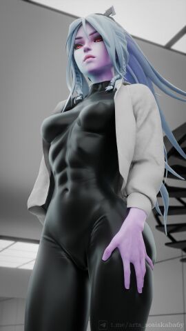 3d 3d_render angry angry_face beer black_latex blender blender3d blender_cycles bodysuit costume dota dota2girls dota_2 drow drow_ranger female full_body hoodie latex latex_bodysuit latex_clothing latex_suit latex_under_clothes nipples nipples_visible_through_clothing pussy render sosiskaba6y