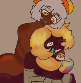 1boy 1girls adult adults adults_only ahe_gao ahoge anal_sex areolae ass big_ass black_skin blonde_hair breasts breasts_out brown_body brown_skin consensual consent consenting_female dominant_male enjoying eyelashes fat_ass female gijinka human humanization kirby_(series) loving_it male medium_breasts mole_on_breast nipples nude nude_female nude_male orange_eyes overstimulation prosthetic_arm realistic_breast_size saliva_trail sex silver_hair slightly_chubby_female straight straight_sex submissive_female taranza thehorneytea vividria yellow_eyes