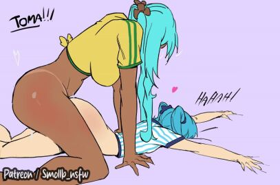 1futa 1girls 2d_animation animated aqua_hair argentinian_miku ass balls blue_hair bottomless bouncing_ass brazilian_miku clothed_sex crop_top dark-skinned_futa dark_skin dual_persona duplicate female futa_on_female futa_with_female futanari hatsune_miku huge_cock intersex latin_american_hatsune_miku_(meme) light-skinned_female light_skin looping_animation multiple_females multiple_girls penis prone_bone selfcest senin sex sex_from_behind sheet_grab shorter_than_10_seconds smollb_nsfw soccer_uniform sportswear tagme tan tanlines twintails vocaloid