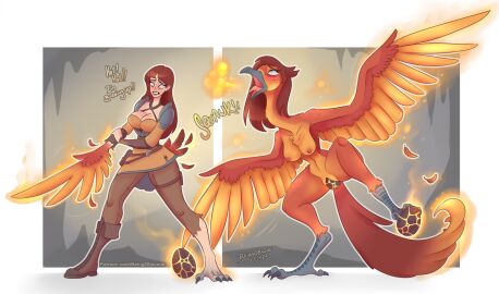 1girls 4_toes anisodactyl anthro armor avian avian_feet beak beingobscene bird boots bottomwear breasts breath_powers clothed clothing egg egg_laying elemental_manipulation european_mythology feathered_wings feathers feet female female_only fire fire_breathing fire_manipulation fully_clothed genitals greek_mythology growth hi_res human long_neck mammal mythological_avian mythological_bird mythological_creature mythological_firebird mythology naked nipples non-mammal_breasts non-mammal_nipples nude open_mouth pants pauldron phoenix pussy red_body red_feathers red_hair semi-anthro solo species_transformation tail tail_feathers toes tongue tongue_out transformation winged_arms wings