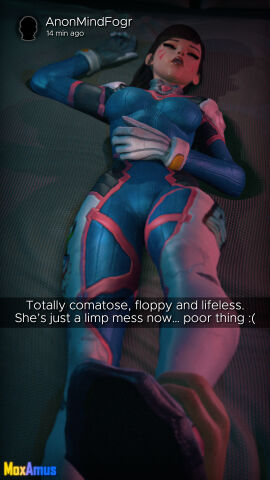 1boy 1girls 3d alcohol ass atmospheric bleeding_mascara bodysuit boob_squish breasts caption captured captured_heroine celebrity cheering closed_eyes clothed clothing comic comic_page crowd curvy curvy_figure cute d.va drooling drunk egirl empty_eyes english english_text eyes_rolling_back female hana_song hand_on_breast helpless helpless_female heroine heroine_in_trouble hi_res highres humiliated humiliation imminent_sex indoors inside jiggle knocked_out large_breasts limp long_hair lying male mascara messy messy_hair messy_makeup mind_break mounted moxamus on_bed open_mouth overwatch overwatch_2 party passed_out pov pov_male public questionable_consent ragdoll rolling_eyes skimpy skin_tight skinny sleep sleeping sleeping_pills sleepy slim snapchat spiked_drink stalker story straight submissive_female text thick_thighs thighs tight_clothing unconscious uniform unseen_male_face video_games viewed_from_behind viewed_from_below white_eyes